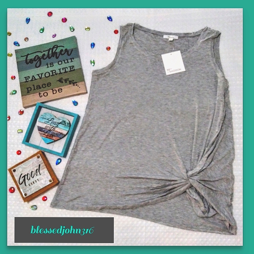 89th+Madison, Women's, Tank Top, NWT, Grey, Large